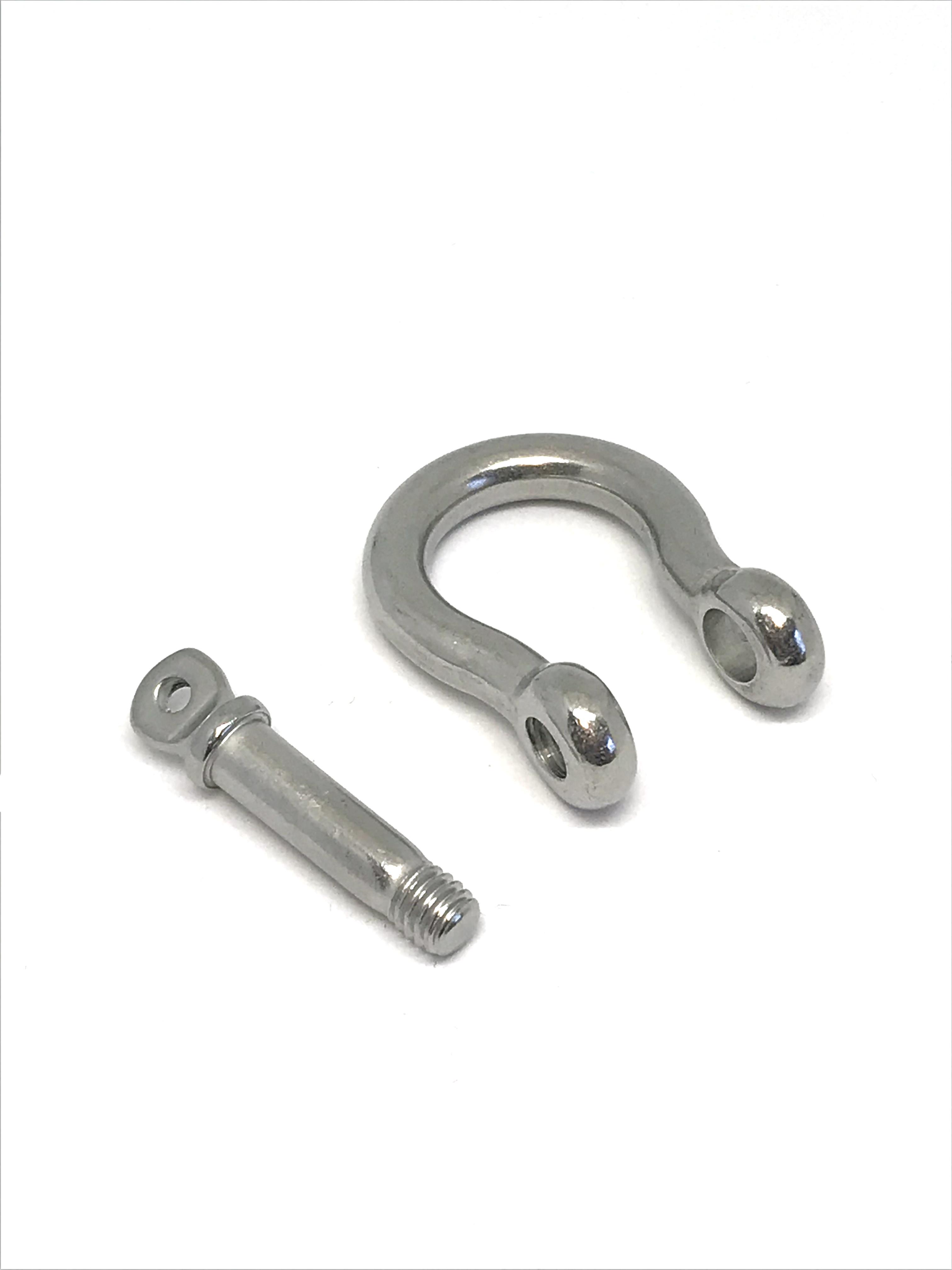 Edelstahlschäkel geschweift mit Bolzen