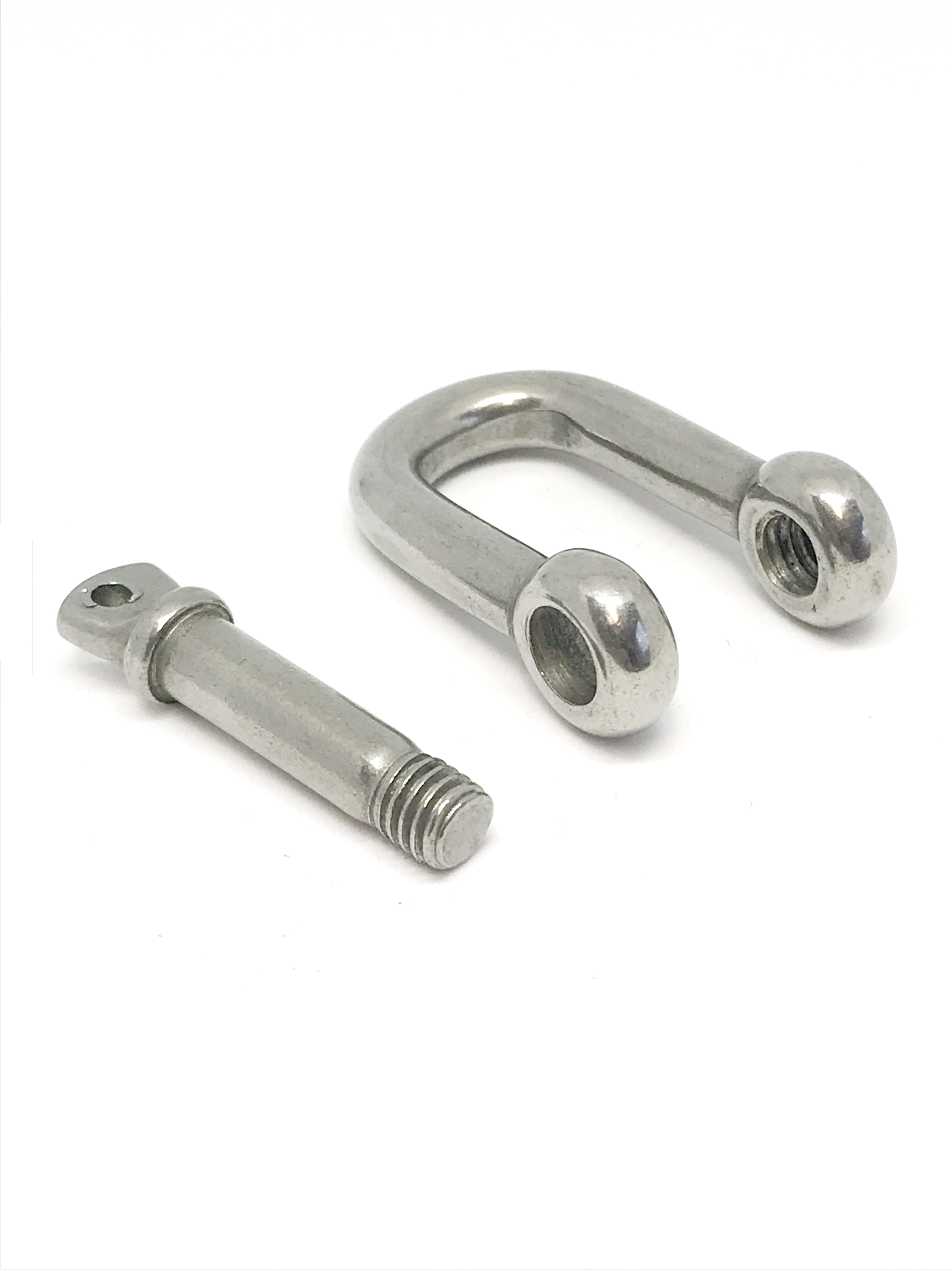 Edelstahlschäkel gerade mit Bolzen