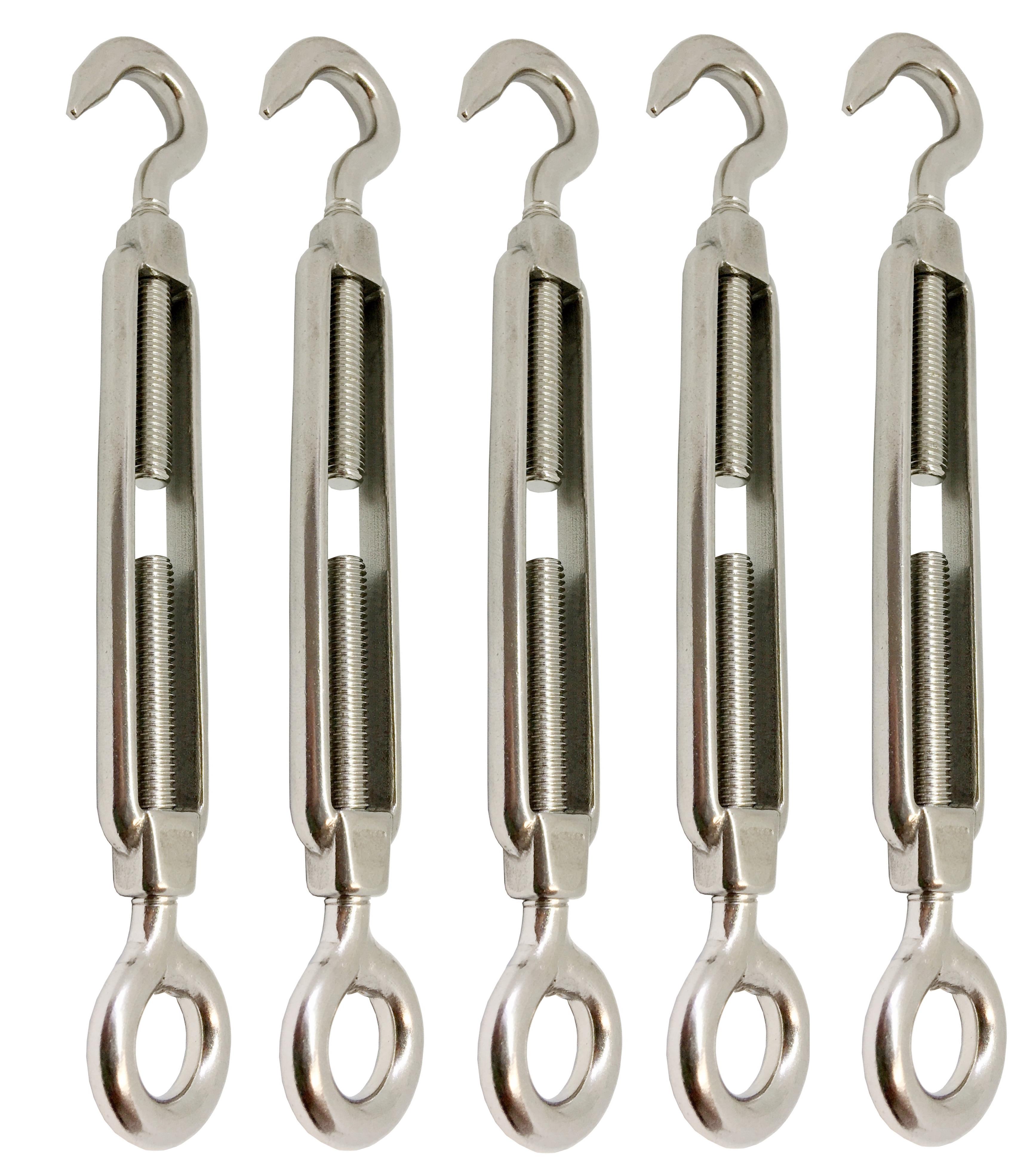 Niro- Spannschloss M  10 / Auge/Haken - grade 1.4401