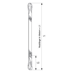 LIFTING BELTS, QUADRUPLE-LAYERED, MADE OF POLYESTER