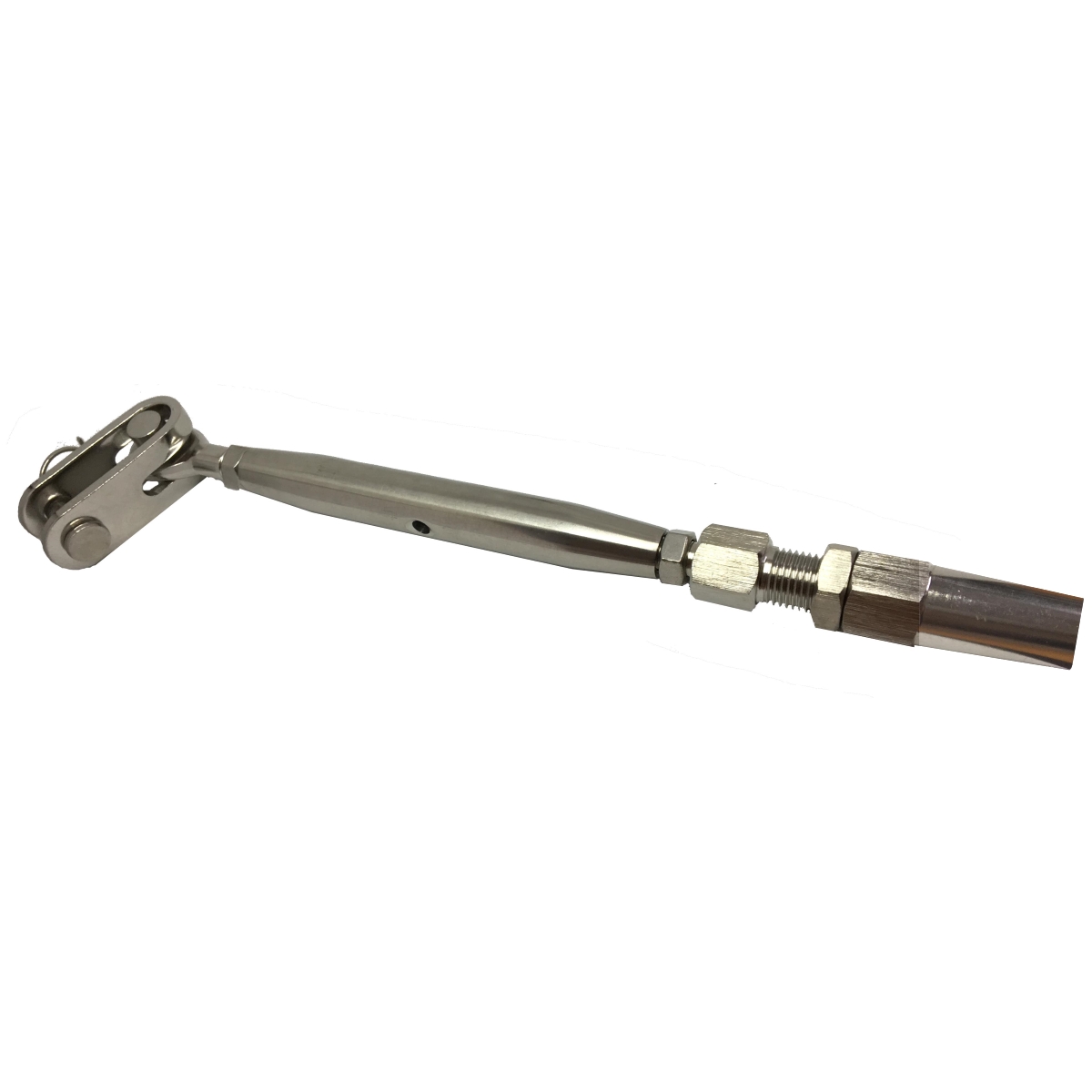 Niro-Spanner M10 geschl. Nirohülse / Toggle Schraubterminal