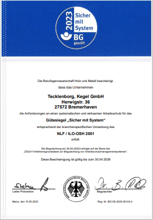 “Systematic Safety“ seal of approval